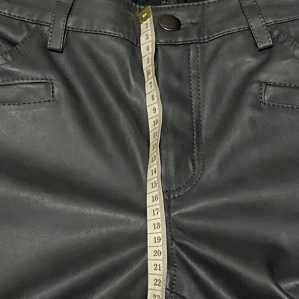 SPORTSGIRL Womens Size XS Dark Grey Faux Leather Look Biker Skinny Pants - Picture 14 of 14